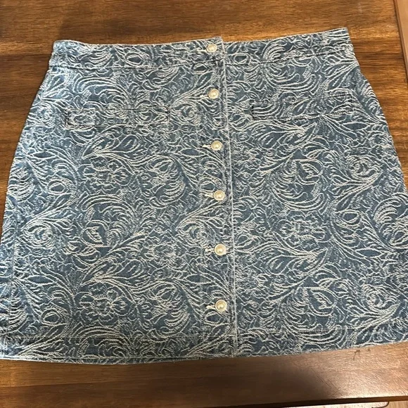 Avec Les Filles Denim Mini Skirt - Picture 5 of 9